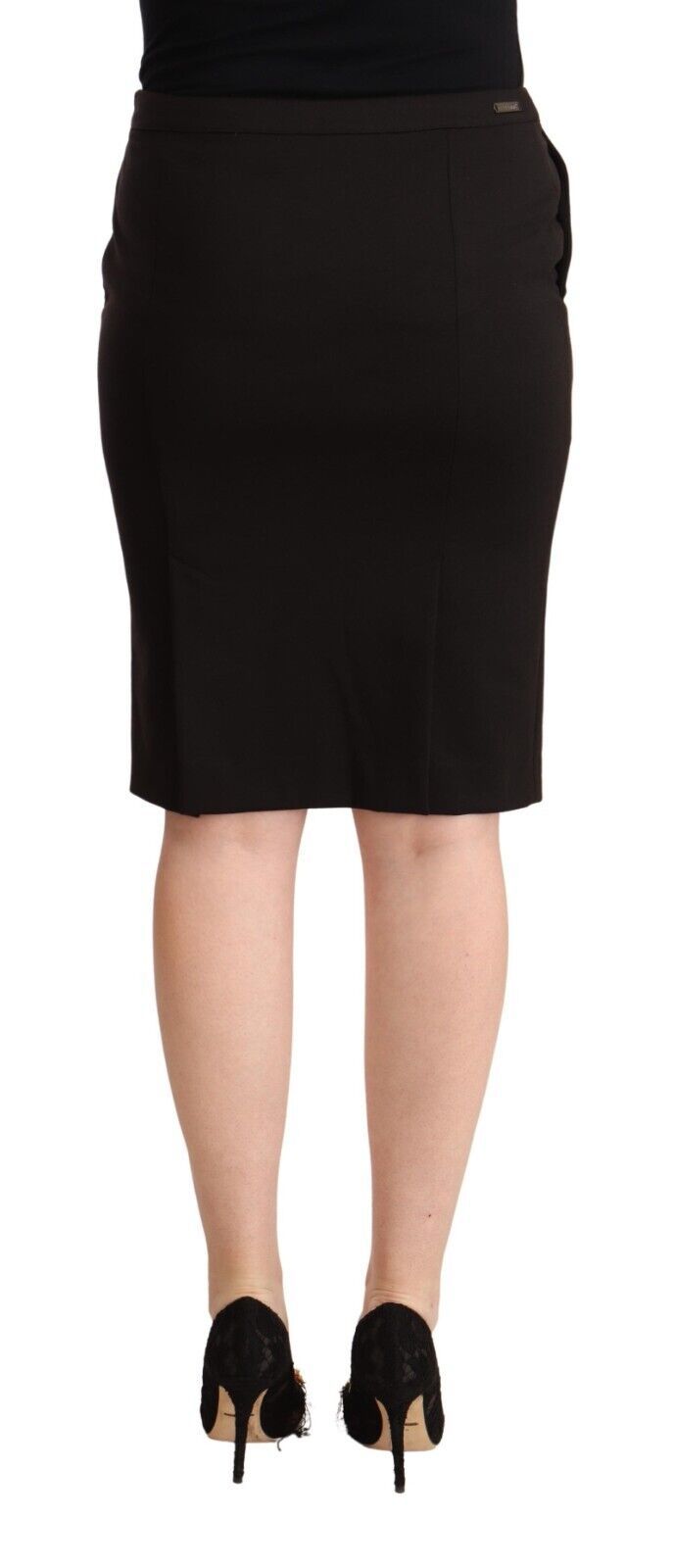 Sleek Black Pencil Skirt Knee Length