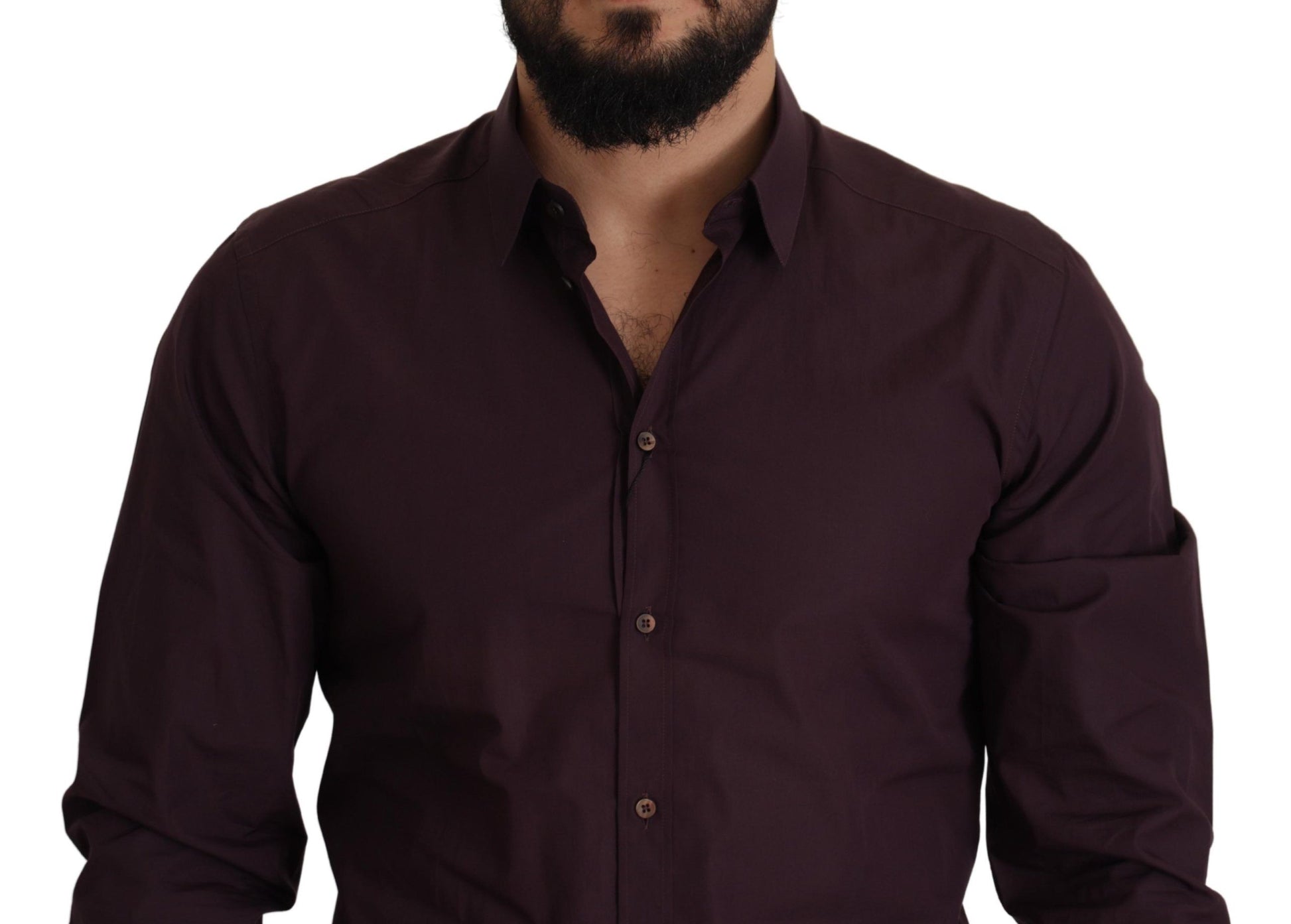 Camisa de vestir de corte slim en morado real