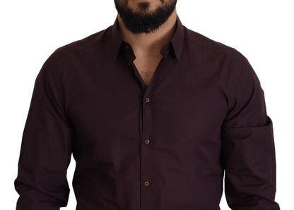 Camisa de vestir de corte slim en morado real