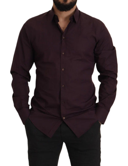 Camisa de vestir de corte slim en morado real