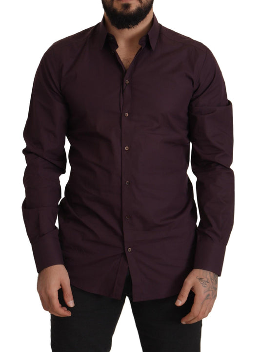 Camisa de vestir de corte slim en morado real