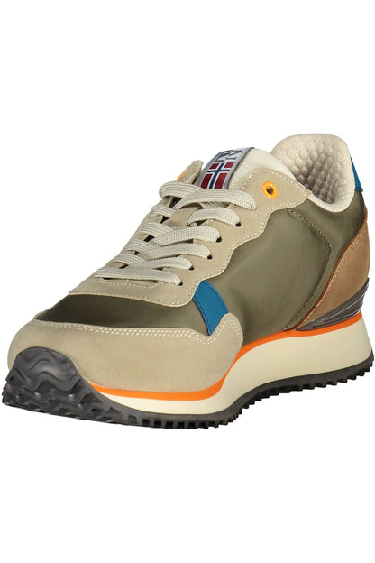 Beige Trailblazer Sneakers with Logo Accent