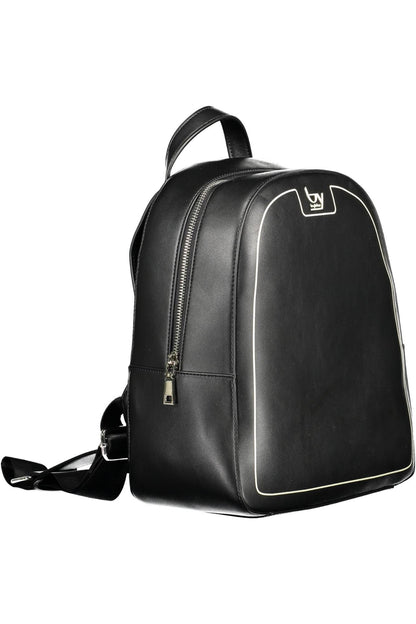 Black Polyethylene Women Backpack