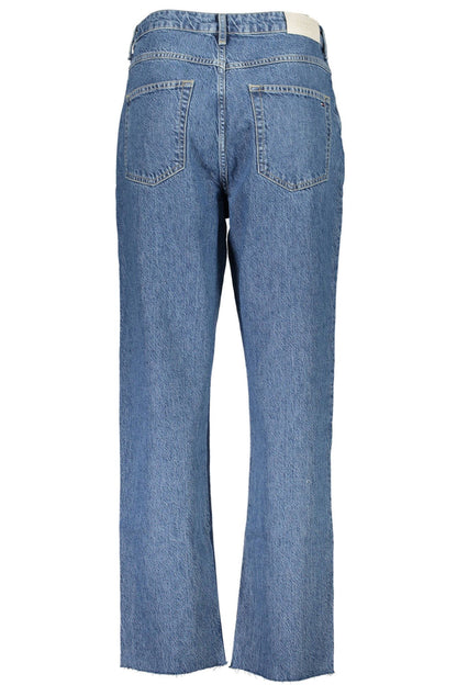 Chic Washed Straight-Leg Denim Pants