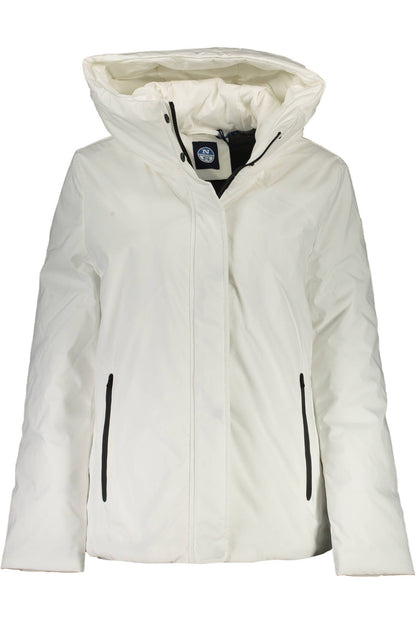 Chic White Hooded Jacket