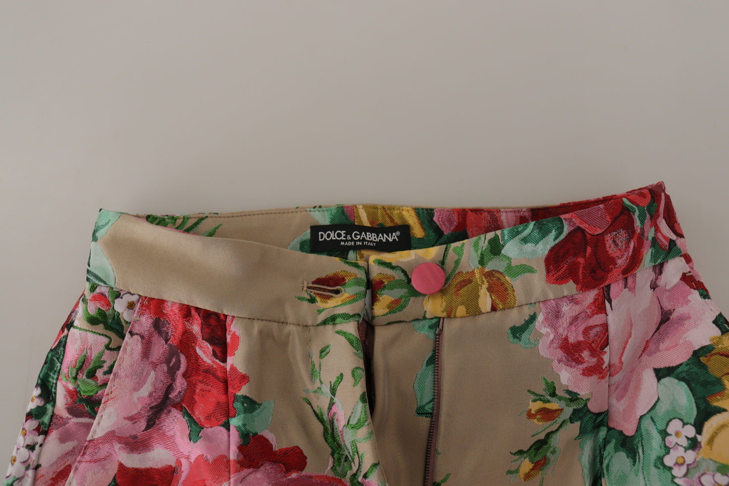 Pantalones de vestir florales de cintura alta