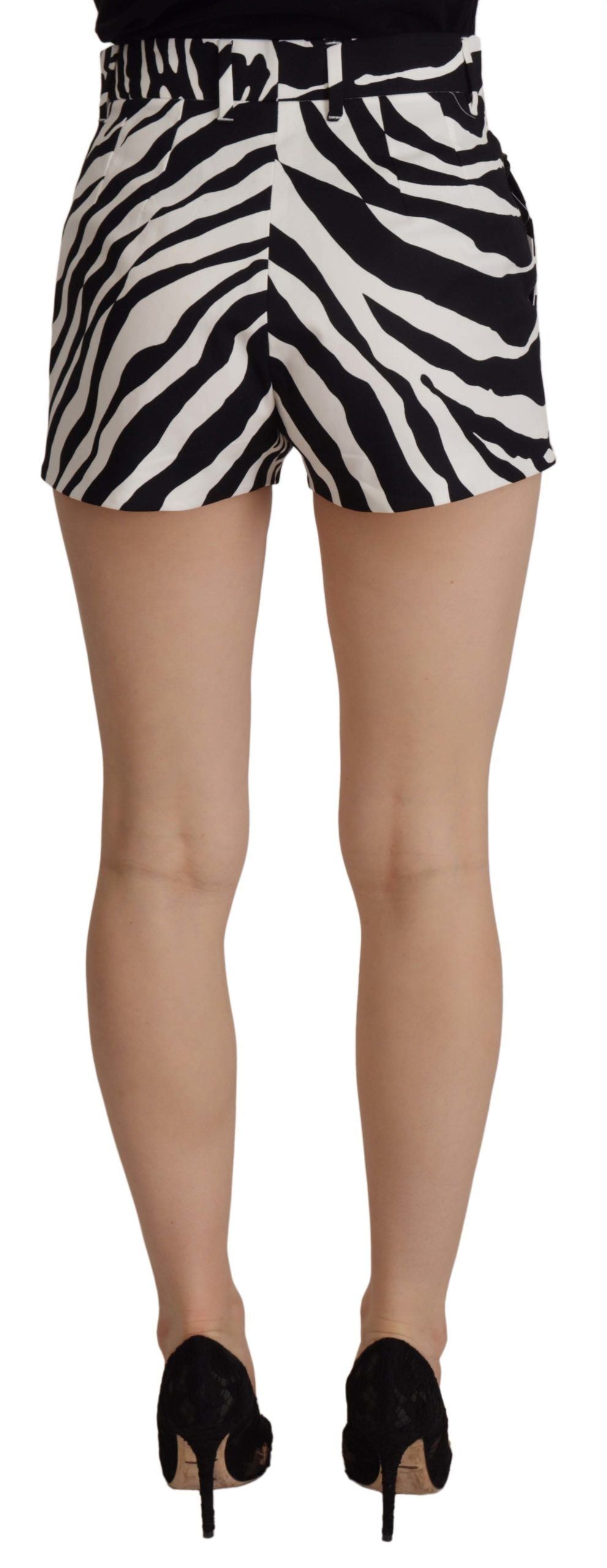 Hotpants met middentaille en zebraprint