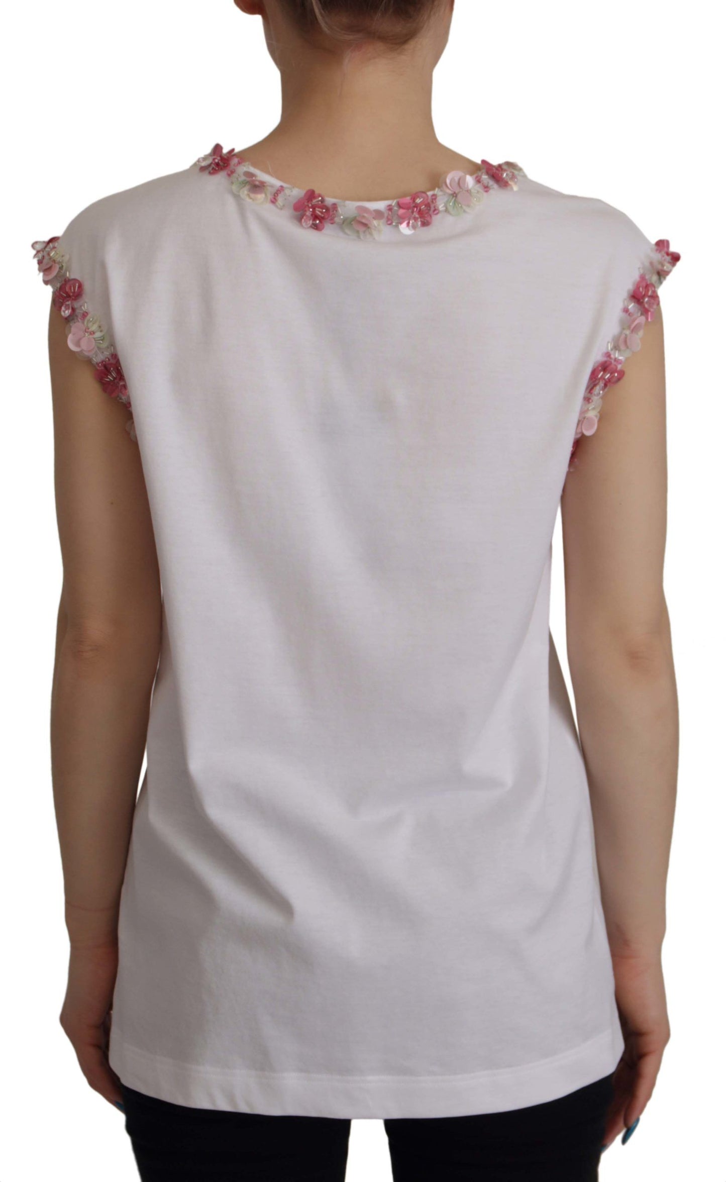 Chique Crown-tanktop-T-shirt met lovertjes