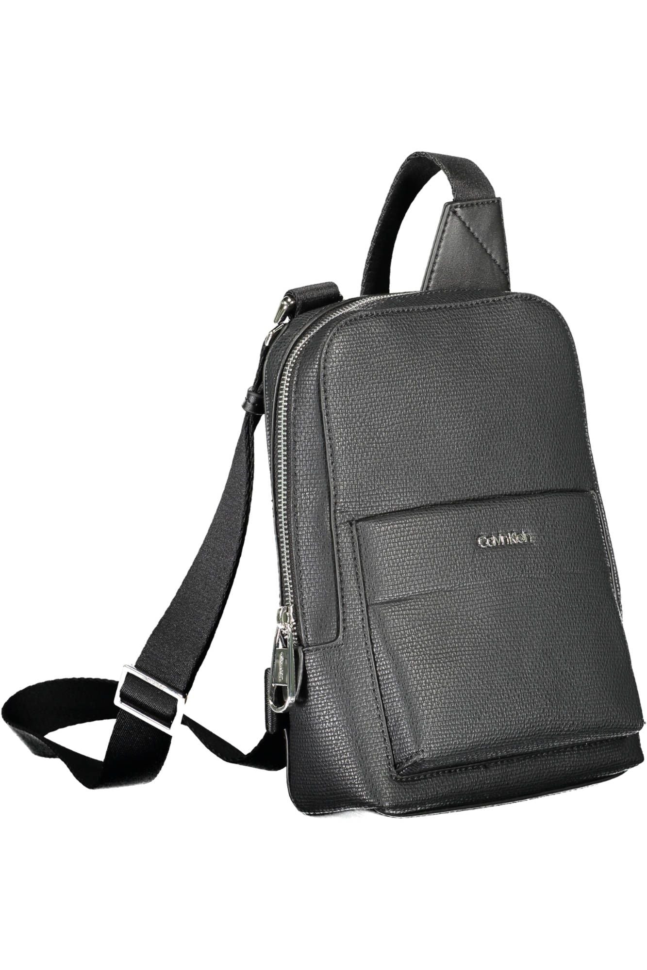 Black Polyester Men Shoulder Bag