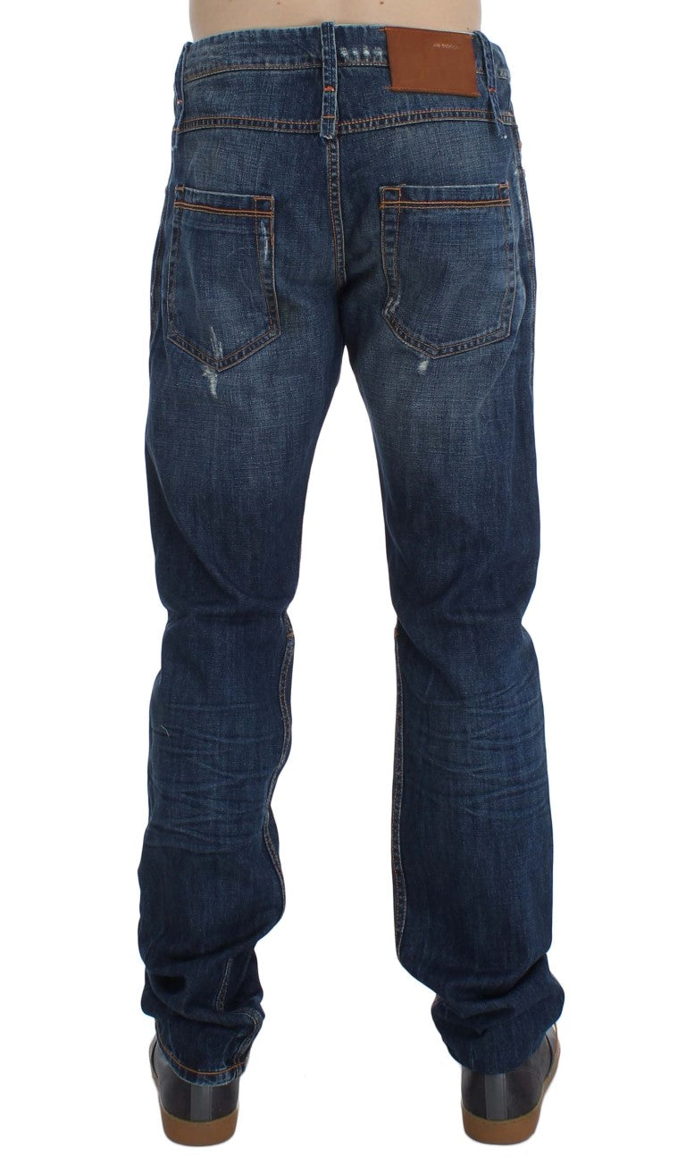 Chic Slim Fit Blue Wash Italian Jeans