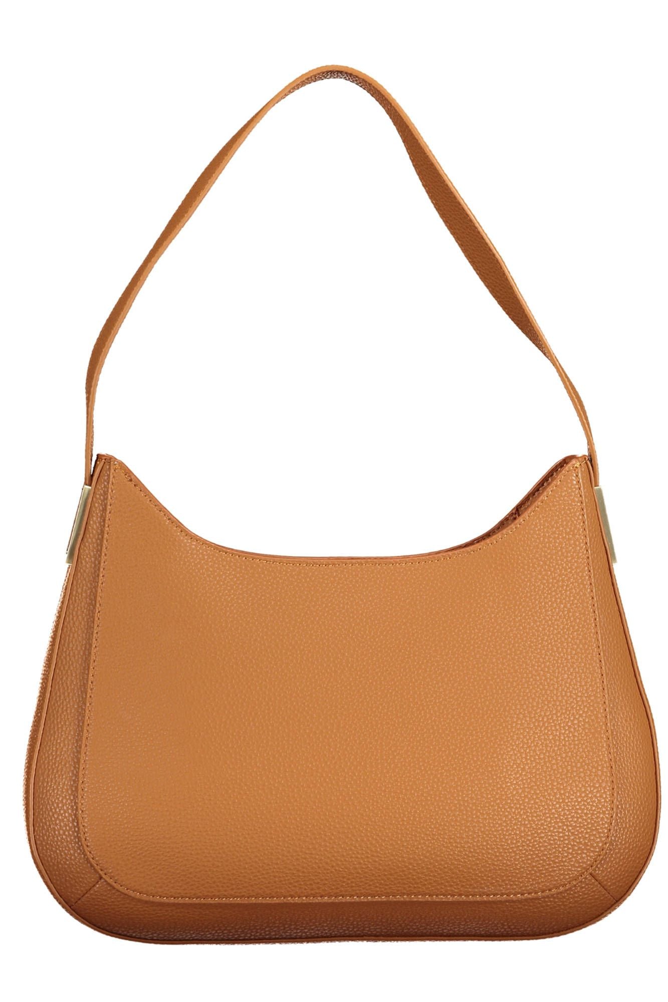 Brown Polyester Women Handbag