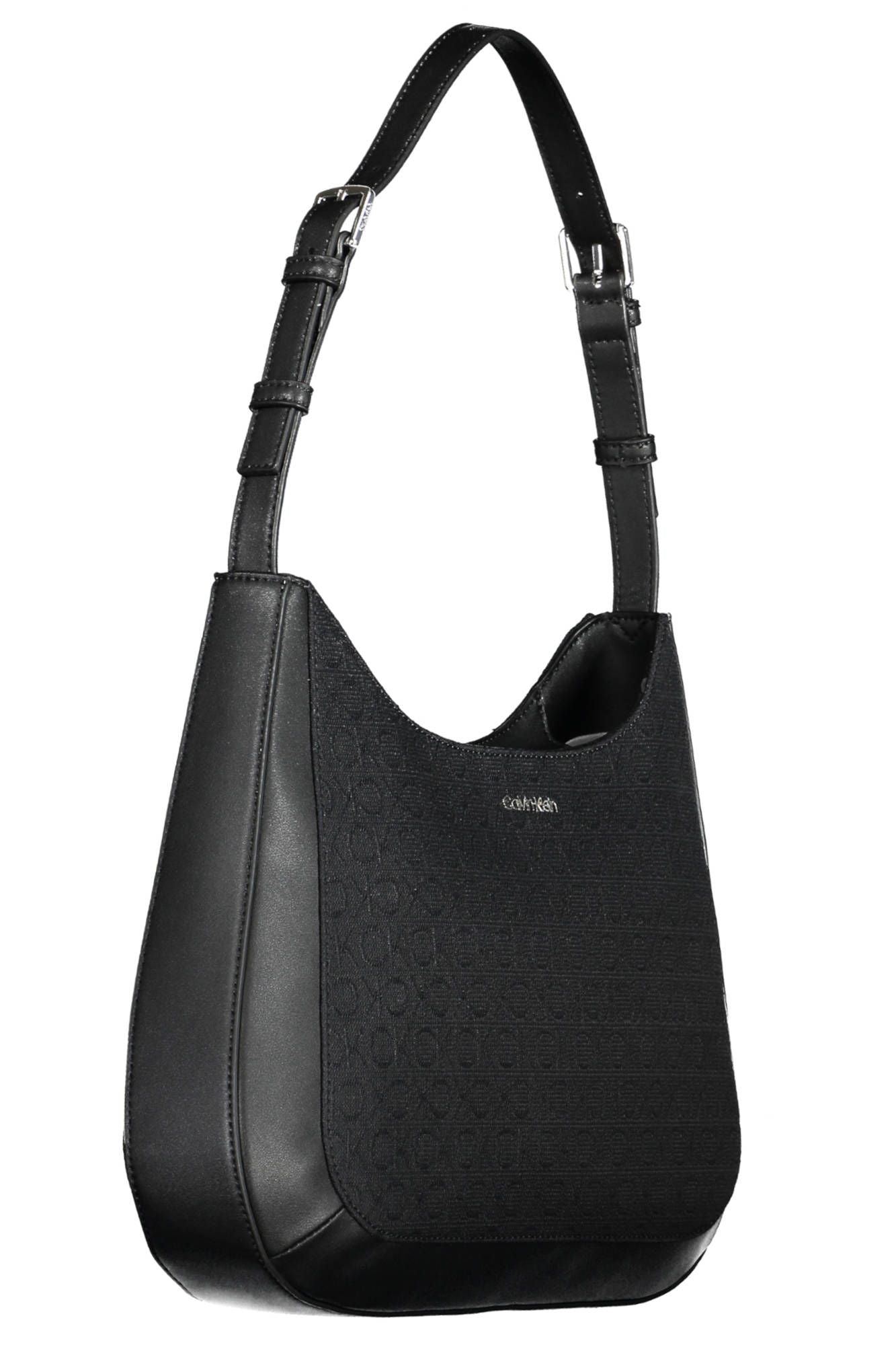 Black Polyester Women Handbag