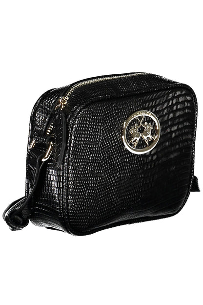 Black Polyethylene Women Handbag