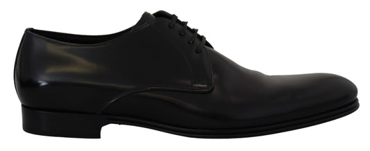 Zapatos Derby de cuero negros elegantes