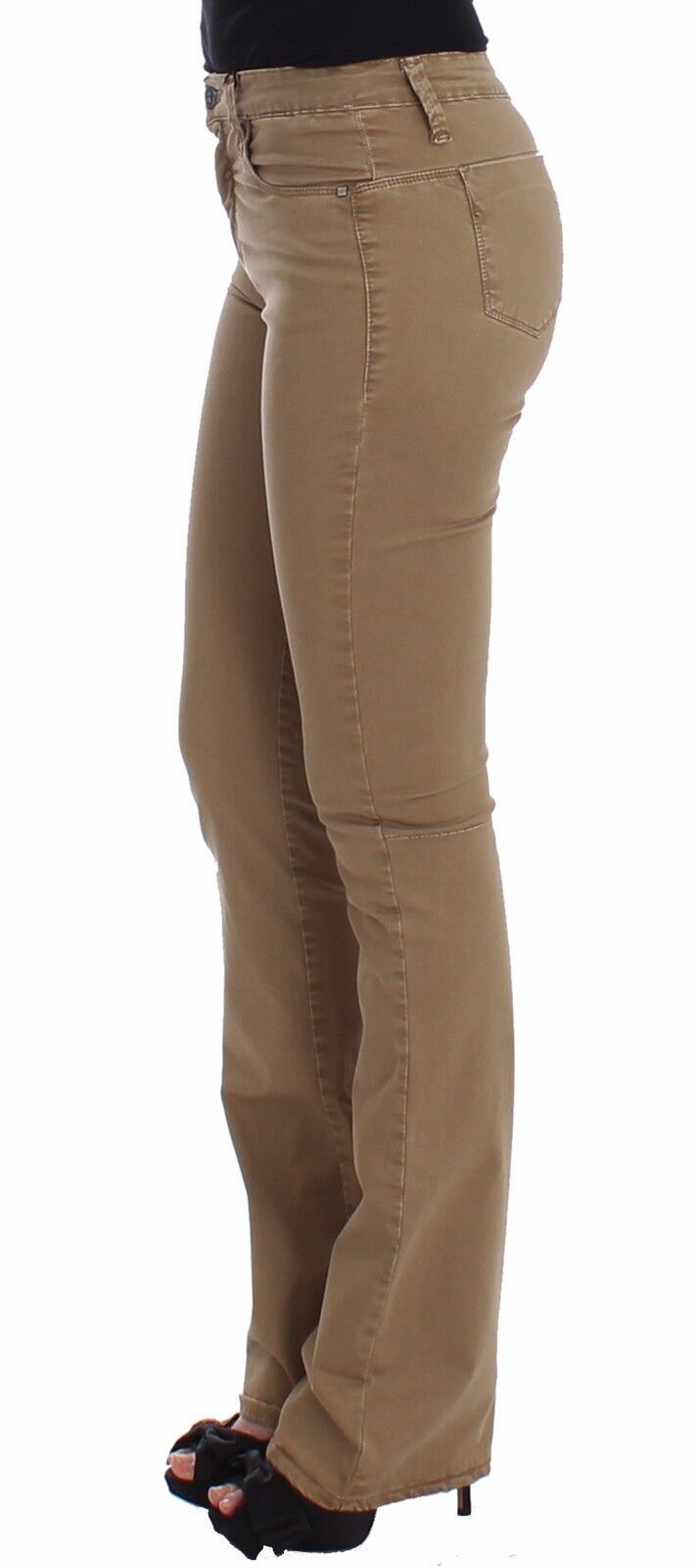 Chic Beige Straight Leg Fashion Jeans