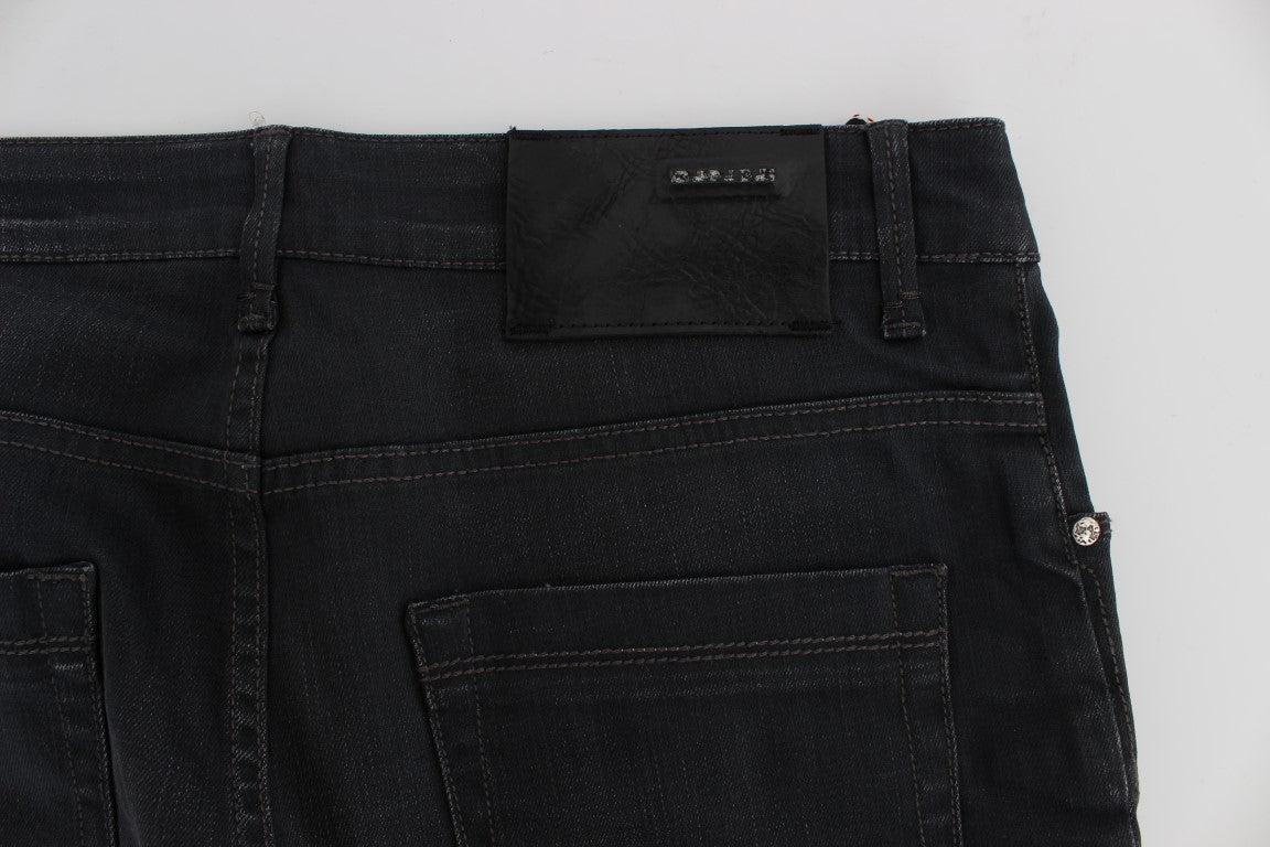 Sleek Gray Slim Fit Men's Premium Denim