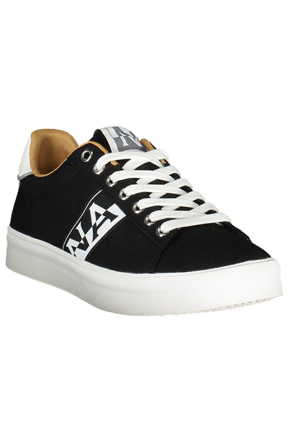 Black Polyester Men Sneaker