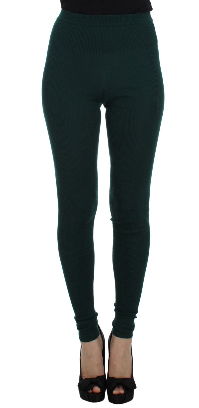 Emerald Treasure kasjmier broek met hoge taille