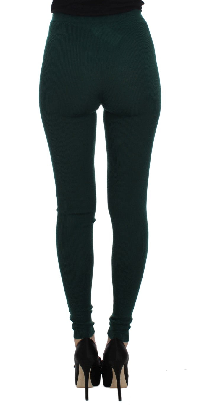 Emerald Treasure High Waist Cashmere Pants