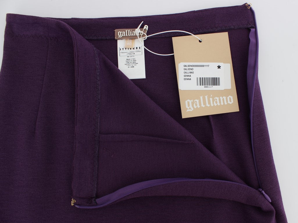 Elegant Purple Pencil Skirt