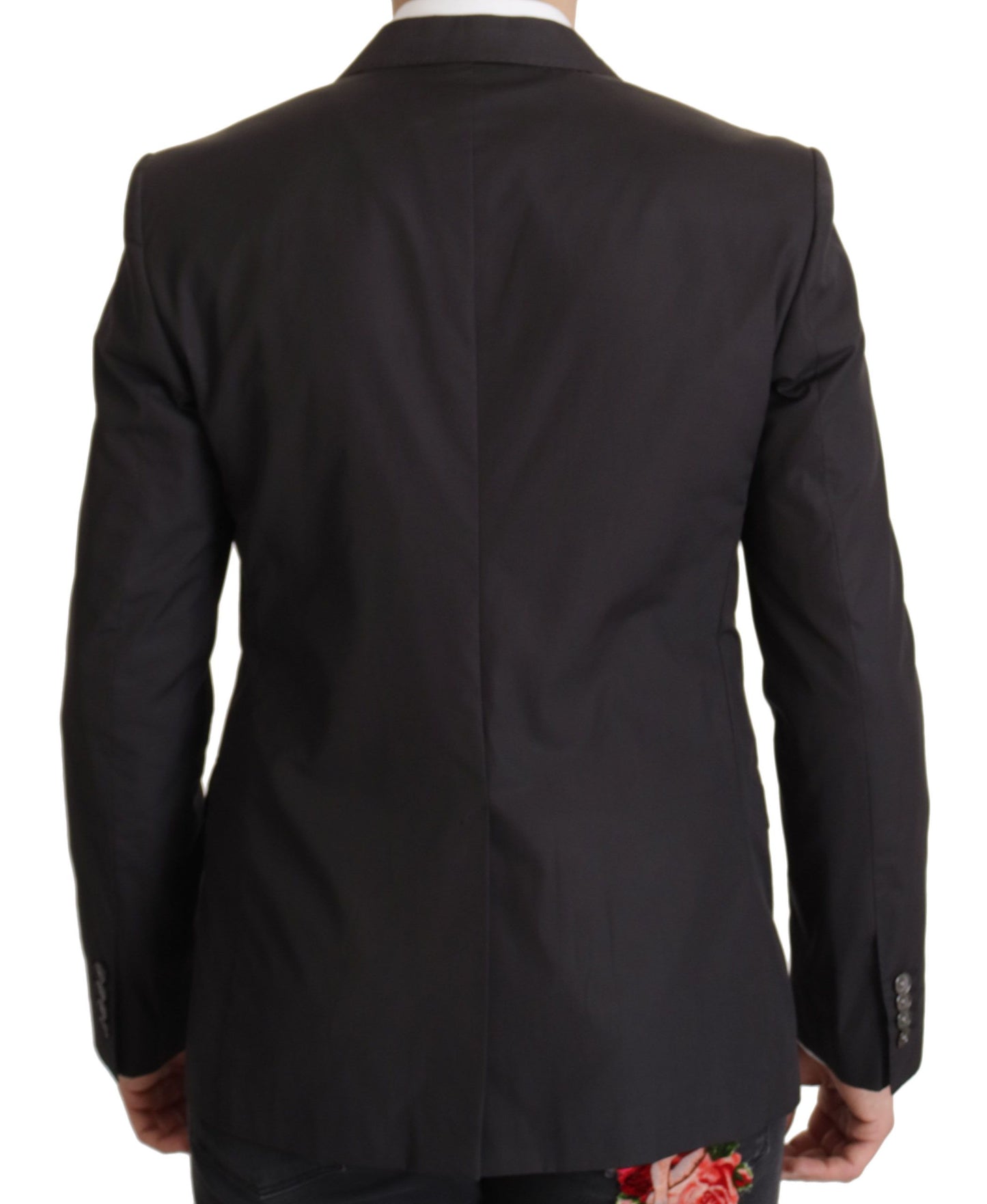 Elegante Taormina zwarte katoenen blazer