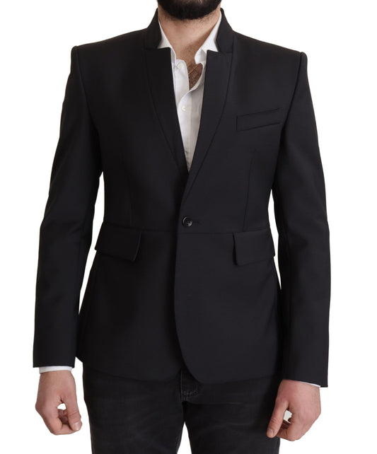 Elegante wollen blazer met enkele rij knopen