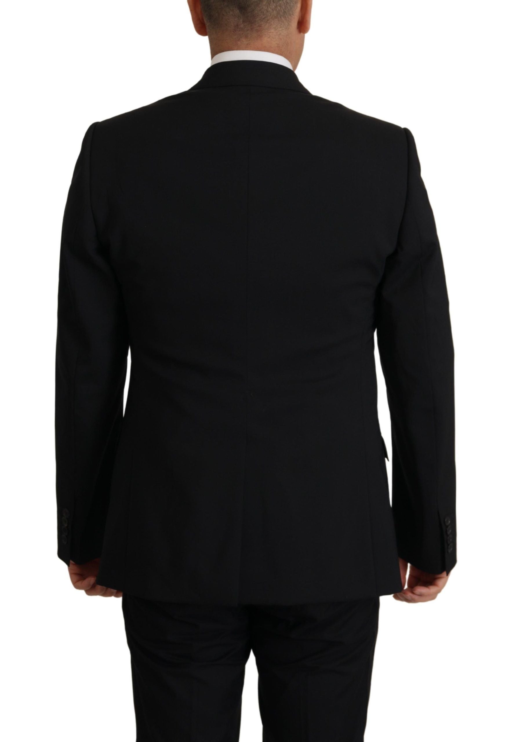 Elegante conjunto de chaqueta y chaleco de Martini negro