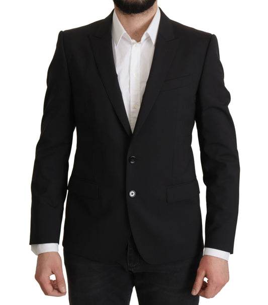 Elegant slim-fit zwart blazerjack