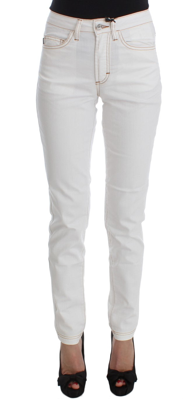 Chique witte slim-fit denim