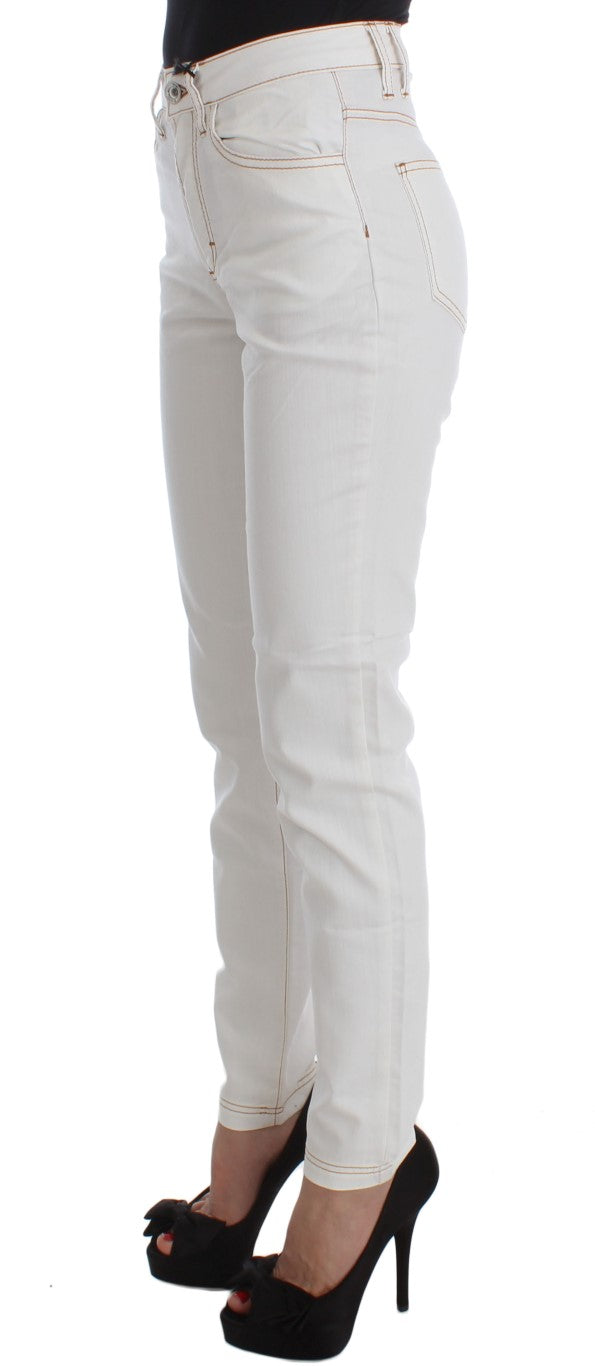 Chique witte slim-fit denim