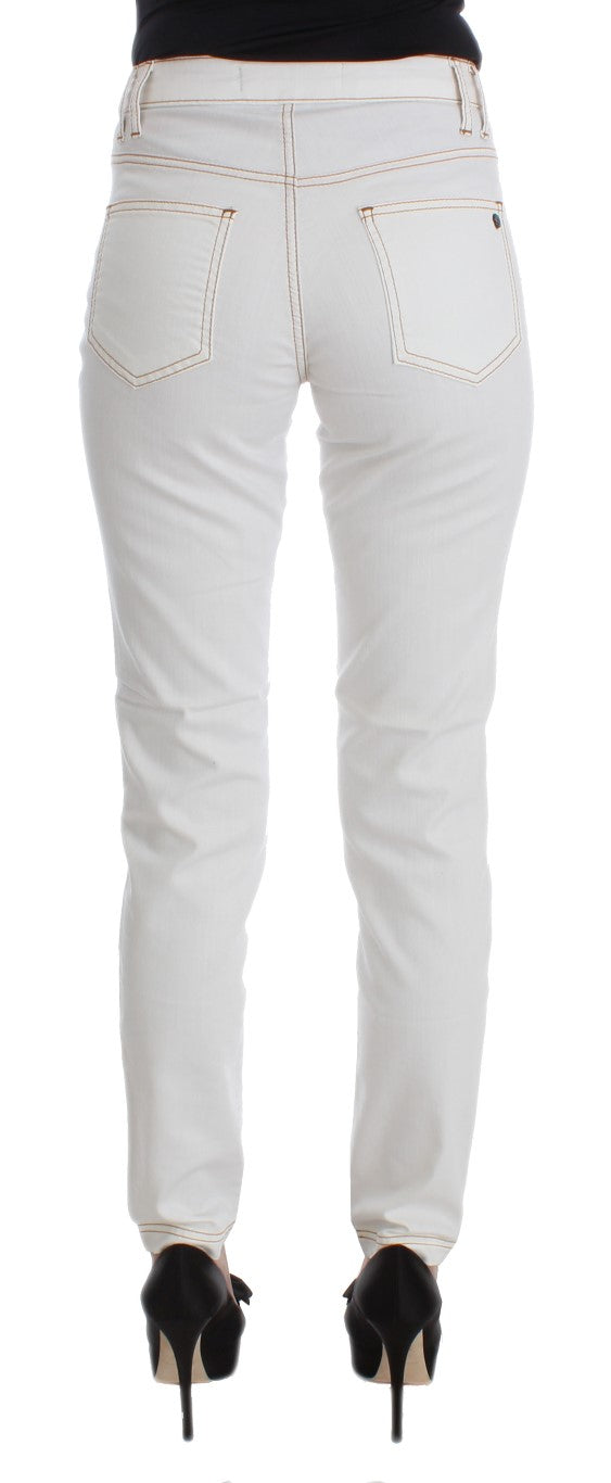 Chique witte slim-fit denim