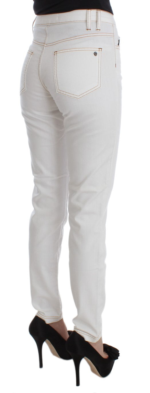 Chique witte slim-fit denim