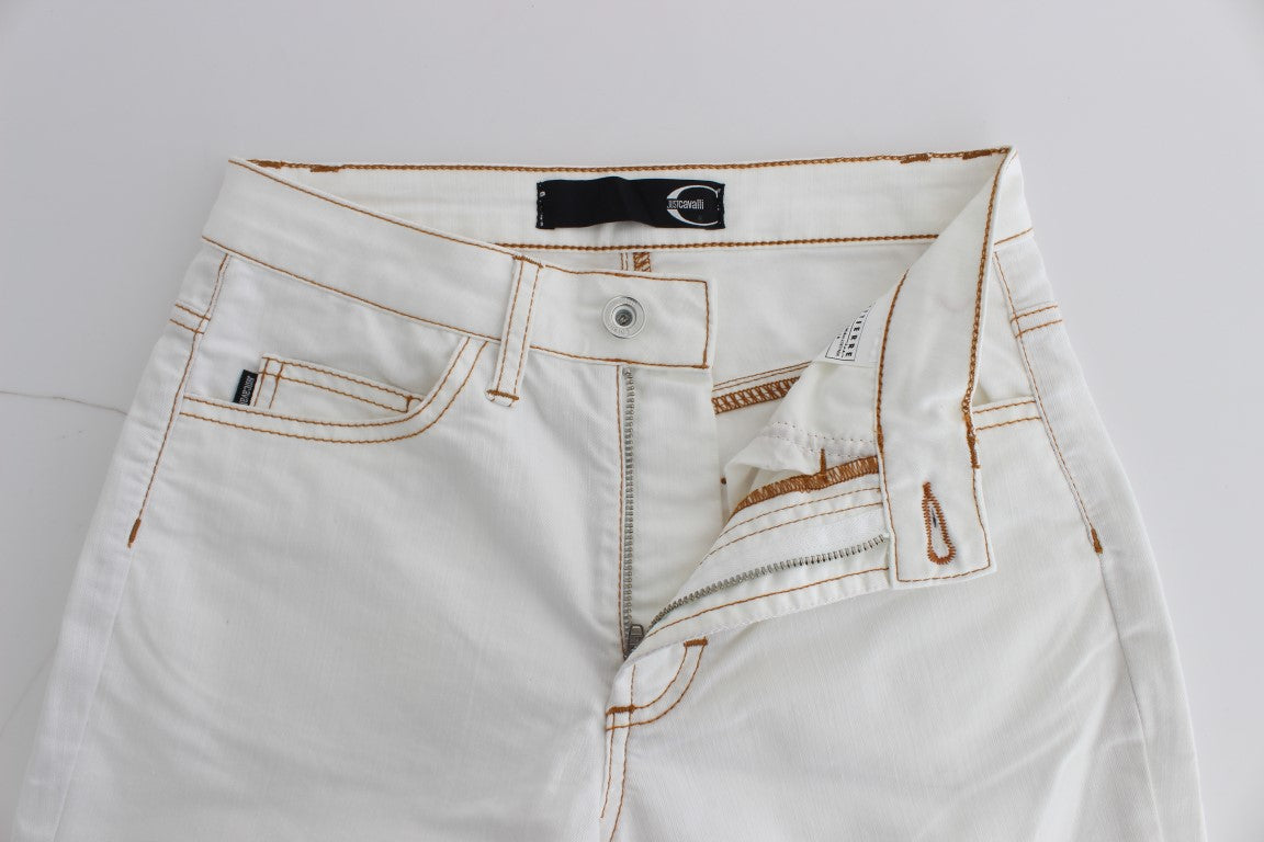 Chique witte slim-fit denim