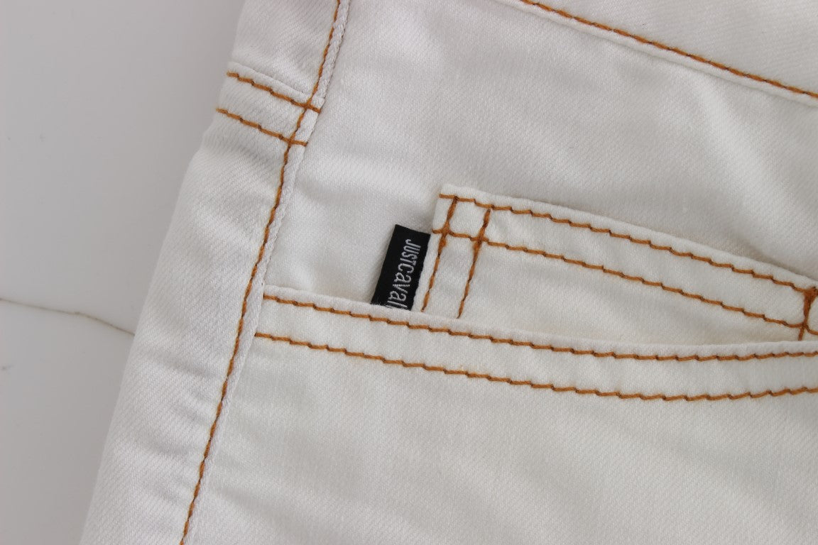 Chique witte slim-fit denim