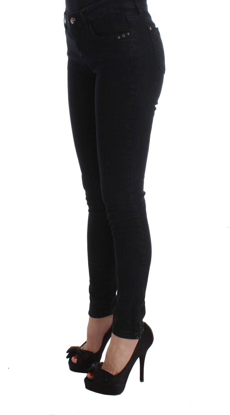 Sleek Black Slim Fit Designer Jeans