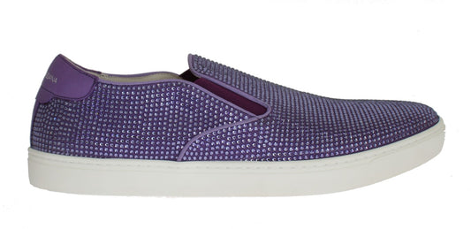 Zapatillas Moda Elegantes Strass Morado