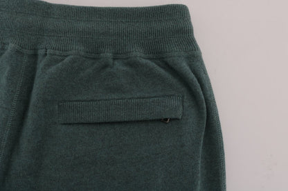 Pantalón deportivo elegante de cachemira verde