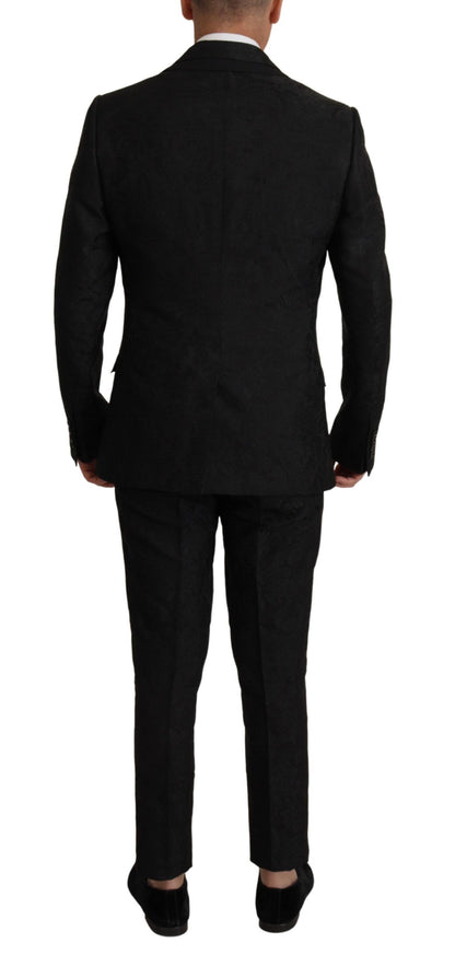 Elegante traje Martini negro de dos piezas