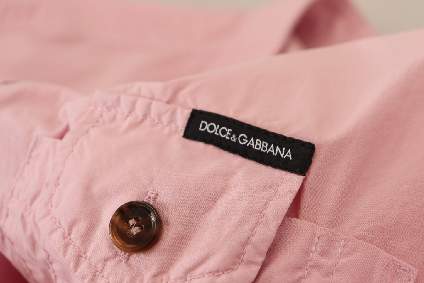 Camisa de algodón casual rosa elegante