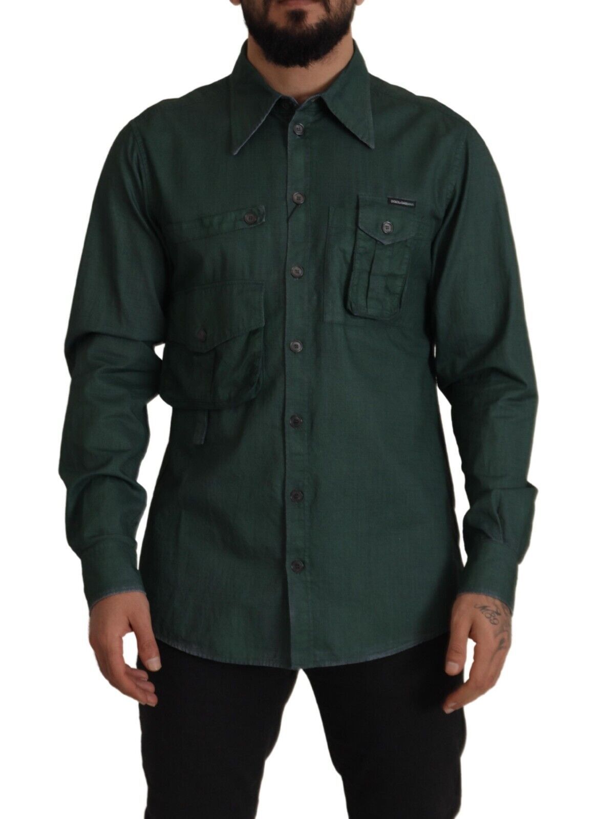 Camisa informal de corte slim Emerald Elegance