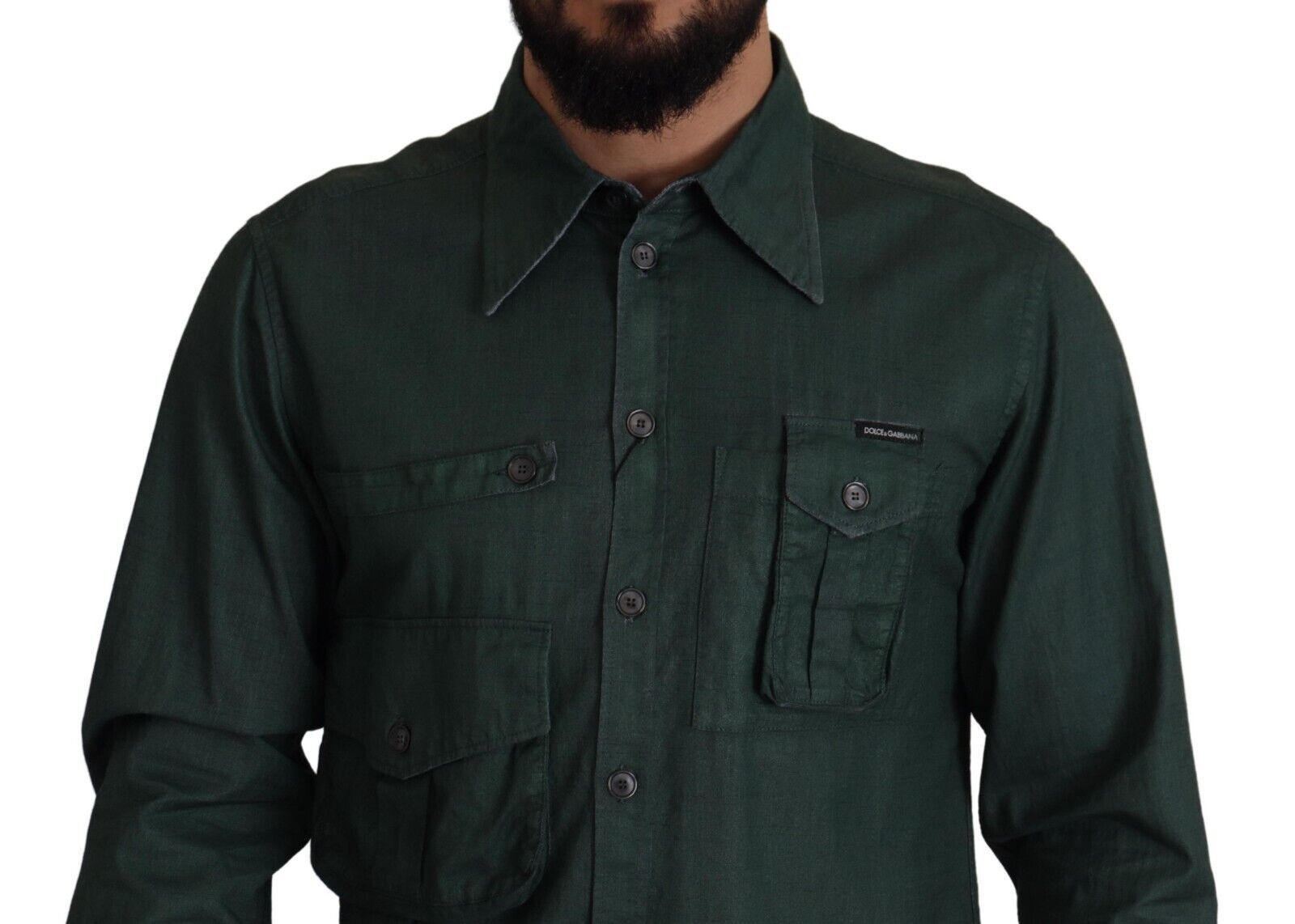 Camisa informal de corte slim Emerald Elegance