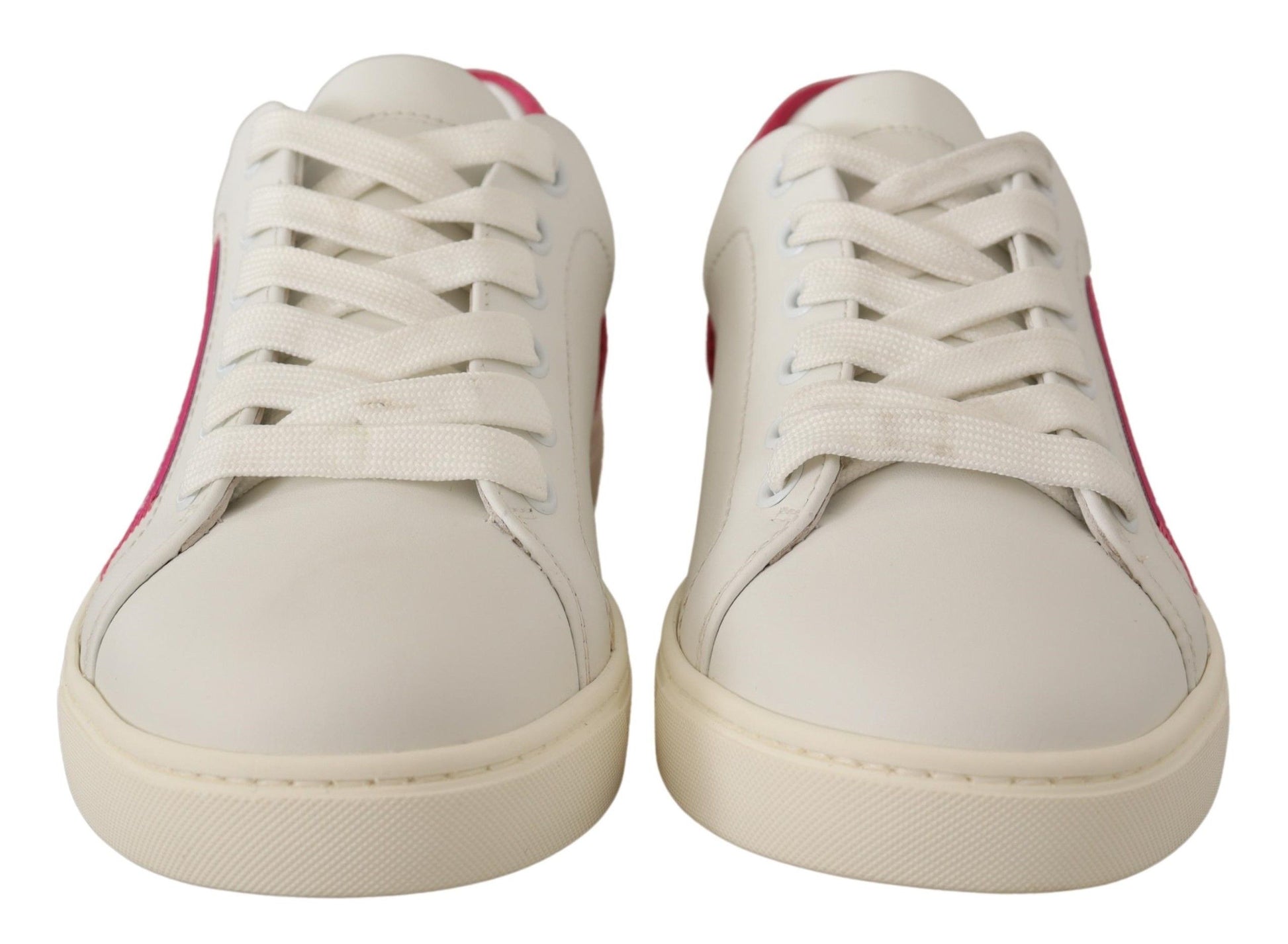 Elegante witte lederen lage sneakers