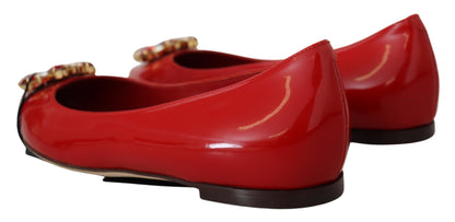 Mocasines de ante rojo con cristales - La elegancia exquisita