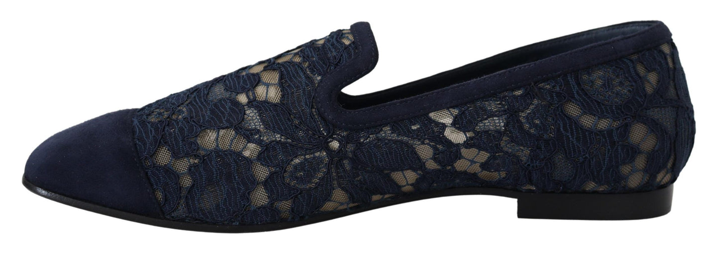 Elegante blauwe loafers flats - zomer chic