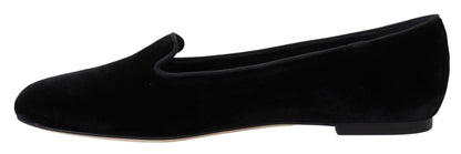 Elegante zwarte loafers van zijdemix