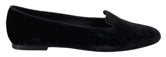 Elegante zwarte loafers van zijdemix