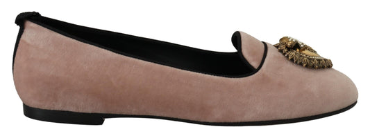 Roze fluwelen slip-ons loafers flats schoenen