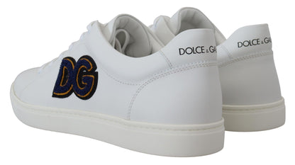 Elegante witte lederen herensneakers