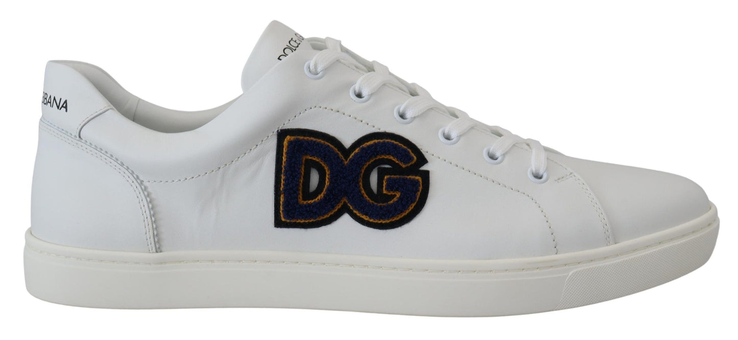 Elegante witte lederen herensneakers