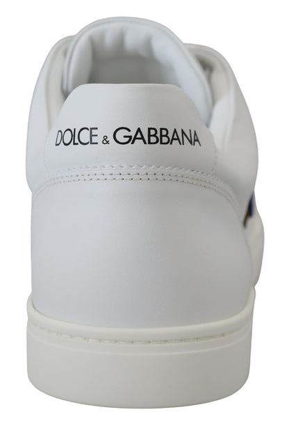 Elegante witte lederen herensneakers